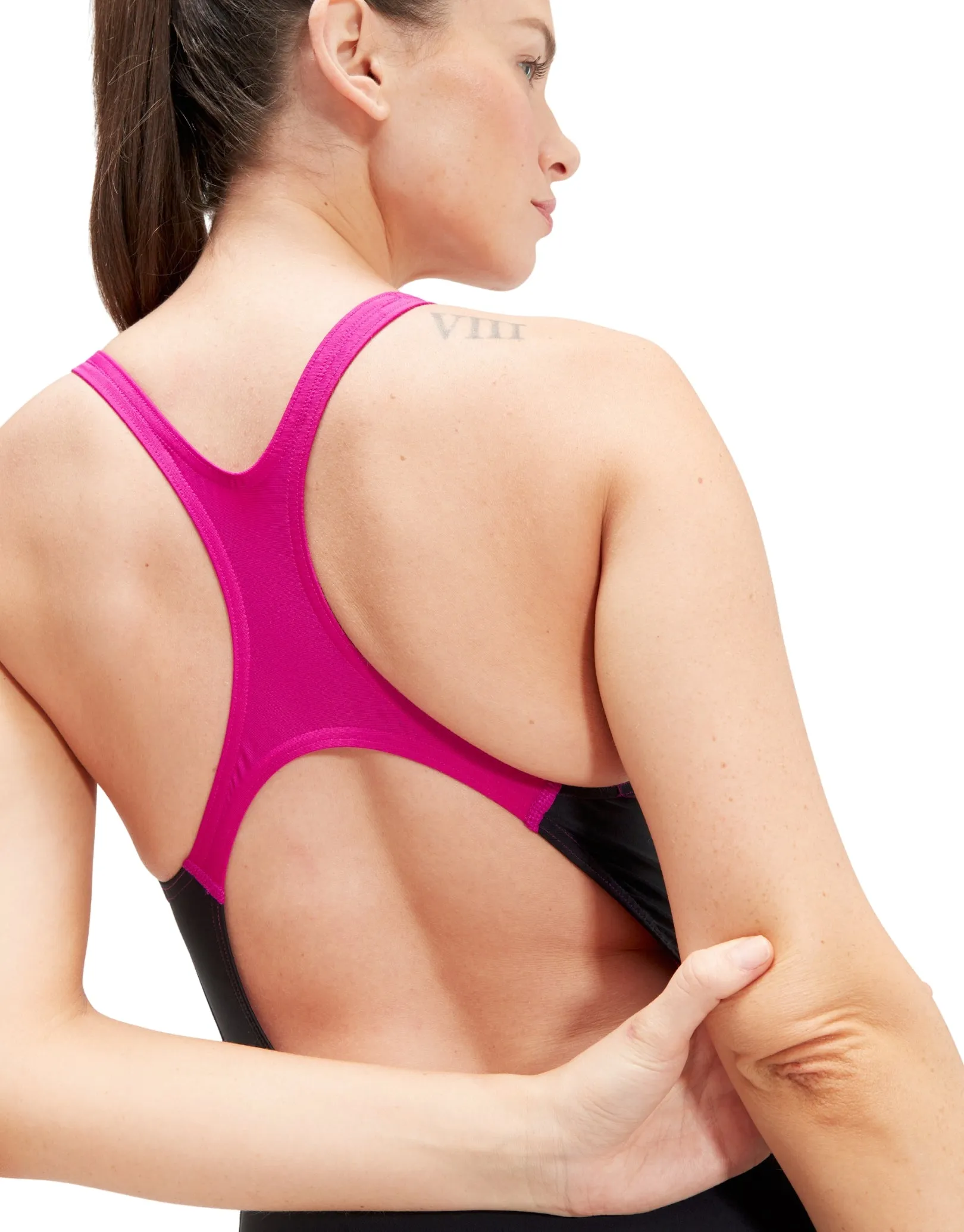 Medley Logo Medalist Swimsuit - Black/Purple