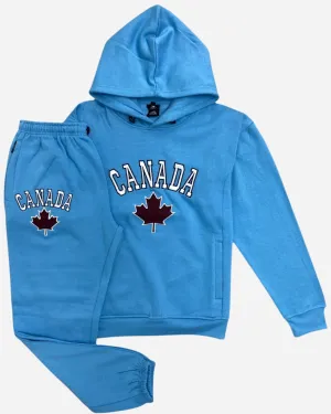 Men Classic Pullover Canada Print Sweatsuit