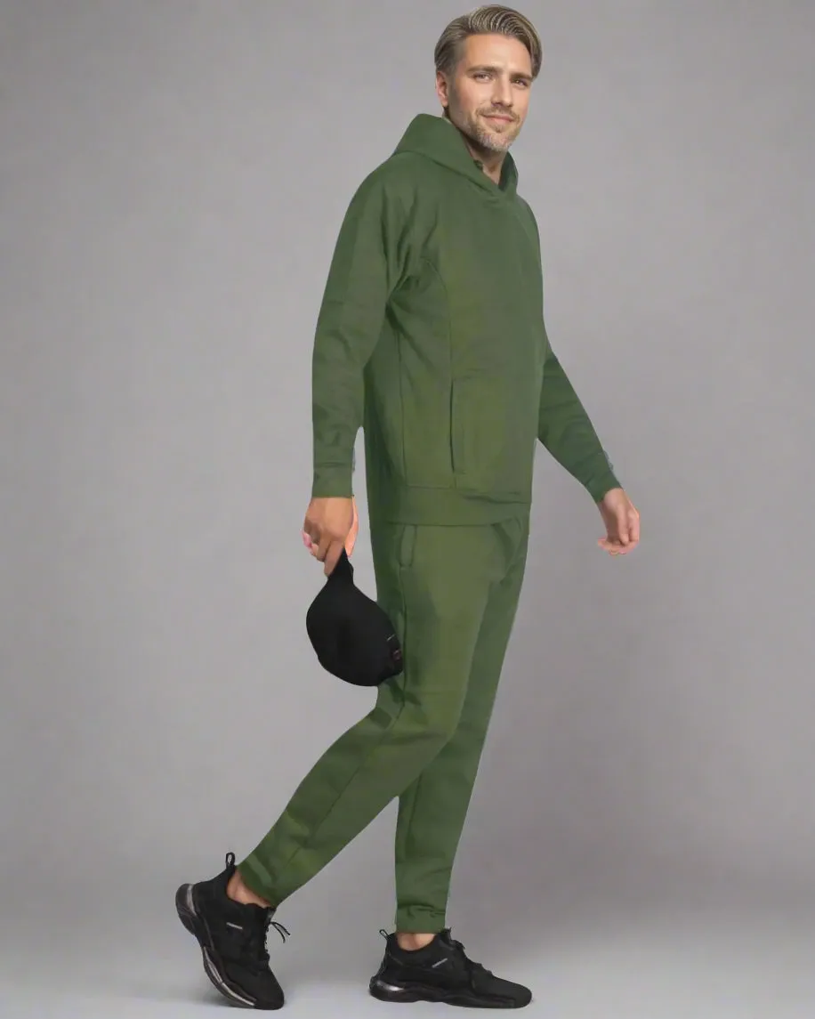 Men’s 2-Piece Classic Fleece Suit Pullover Hoodie Heavy Quality Fleece with Sweatpants