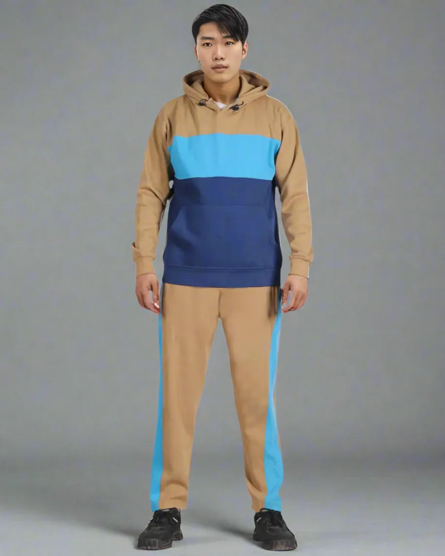 Men’s 2-piece Heavy Duty & matching Sweatpants Pullover Hoodie suit with stand
