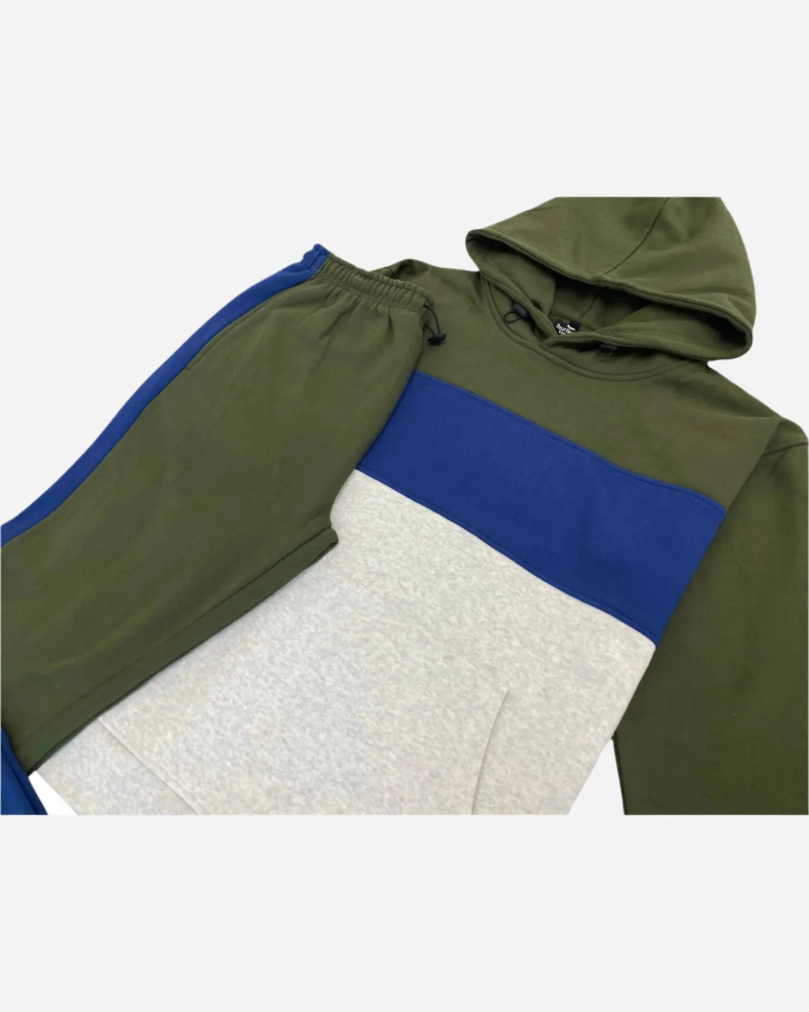 Men’s 2-piece Heavy Duty & matching Sweatpants Pullover Hoodie suit with stand