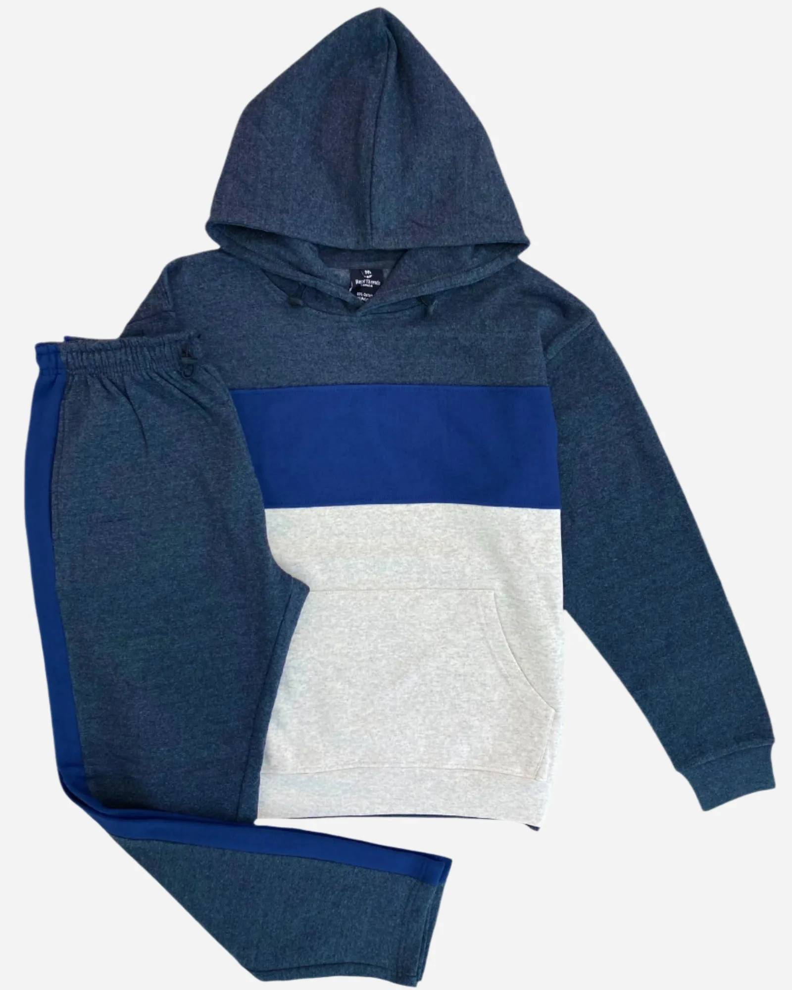 Men’s 2-piece Heavy Duty & matching Sweatpants Pullover Hoodie suit with stand
