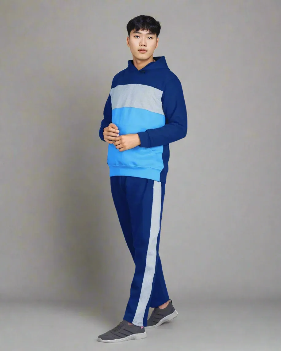 Men’s 2-piece Heavy Duty & matching Sweatpants Pullover Hoodie suit with stand