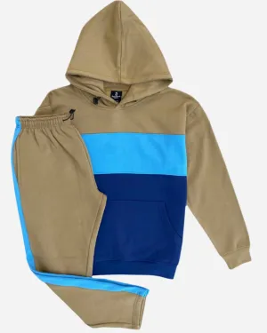 Men’s 2-piece Heavy Duty & matching Sweatpants Pullover Hoodie suit with stand