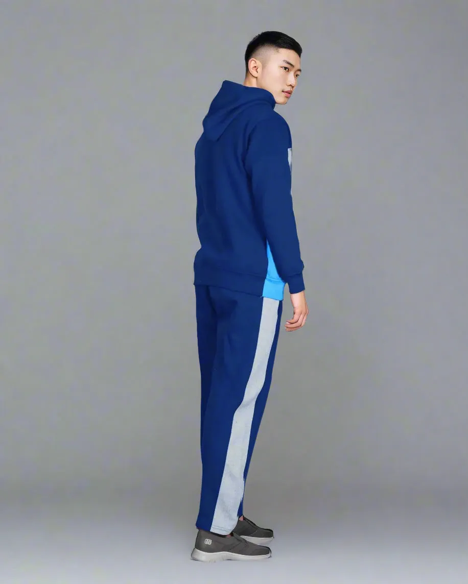 Men’s 2-piece Heavy Duty & matching Sweatpants Pullover Hoodie suit with stand