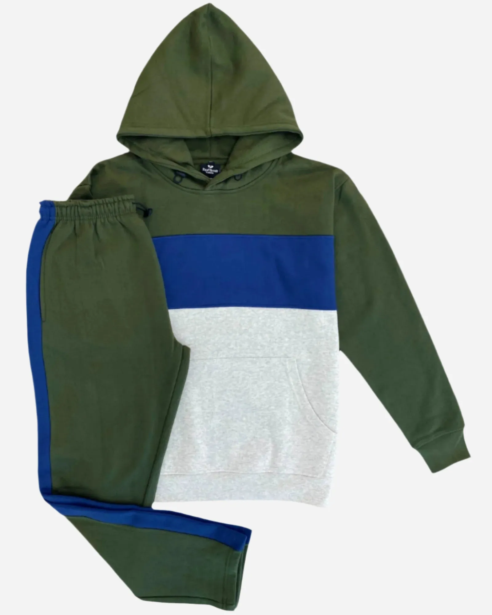 Men’s 2-piece Heavy Duty & matching Sweatpants Pullover Hoodie suit with stand