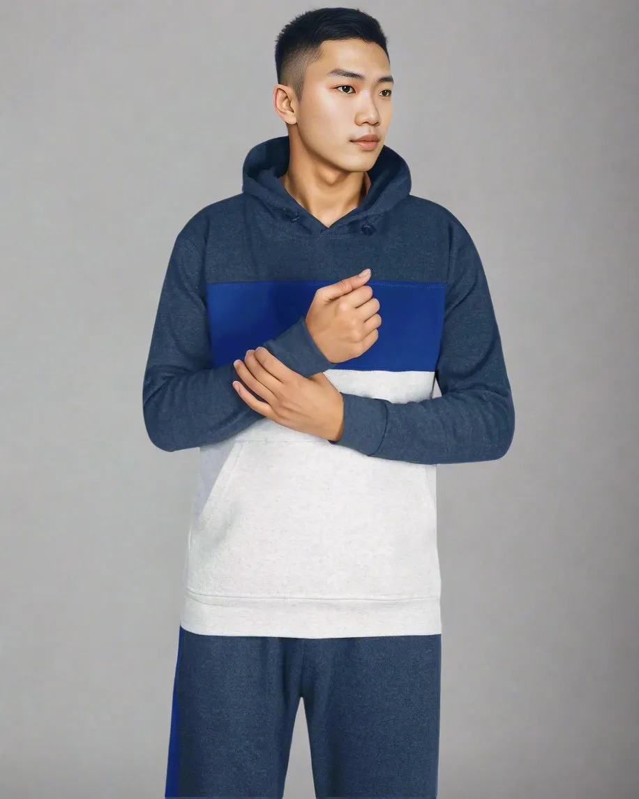Men’s 2-piece Heavy Duty & matching Sweatpants Pullover Hoodie suit with stand