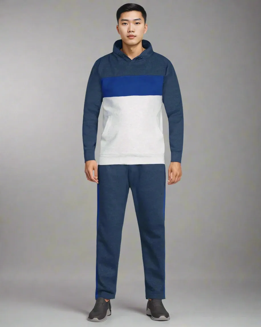 Men’s 2-piece Heavy Duty & matching Sweatpants Pullover Hoodie suit with stand