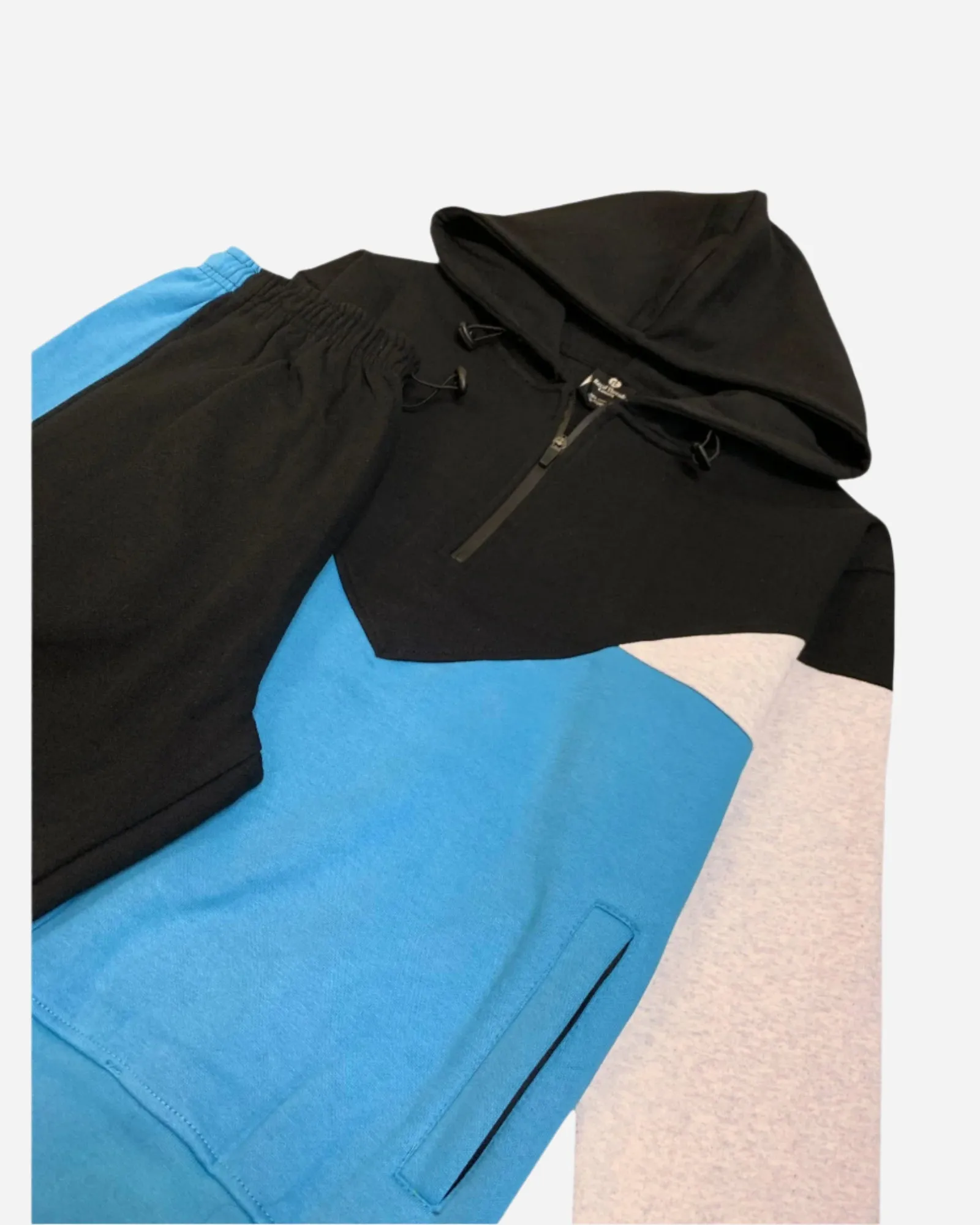 Men’s 2-Piece Quarter Zip Resilience Fleece Hoodie Sweatsuit