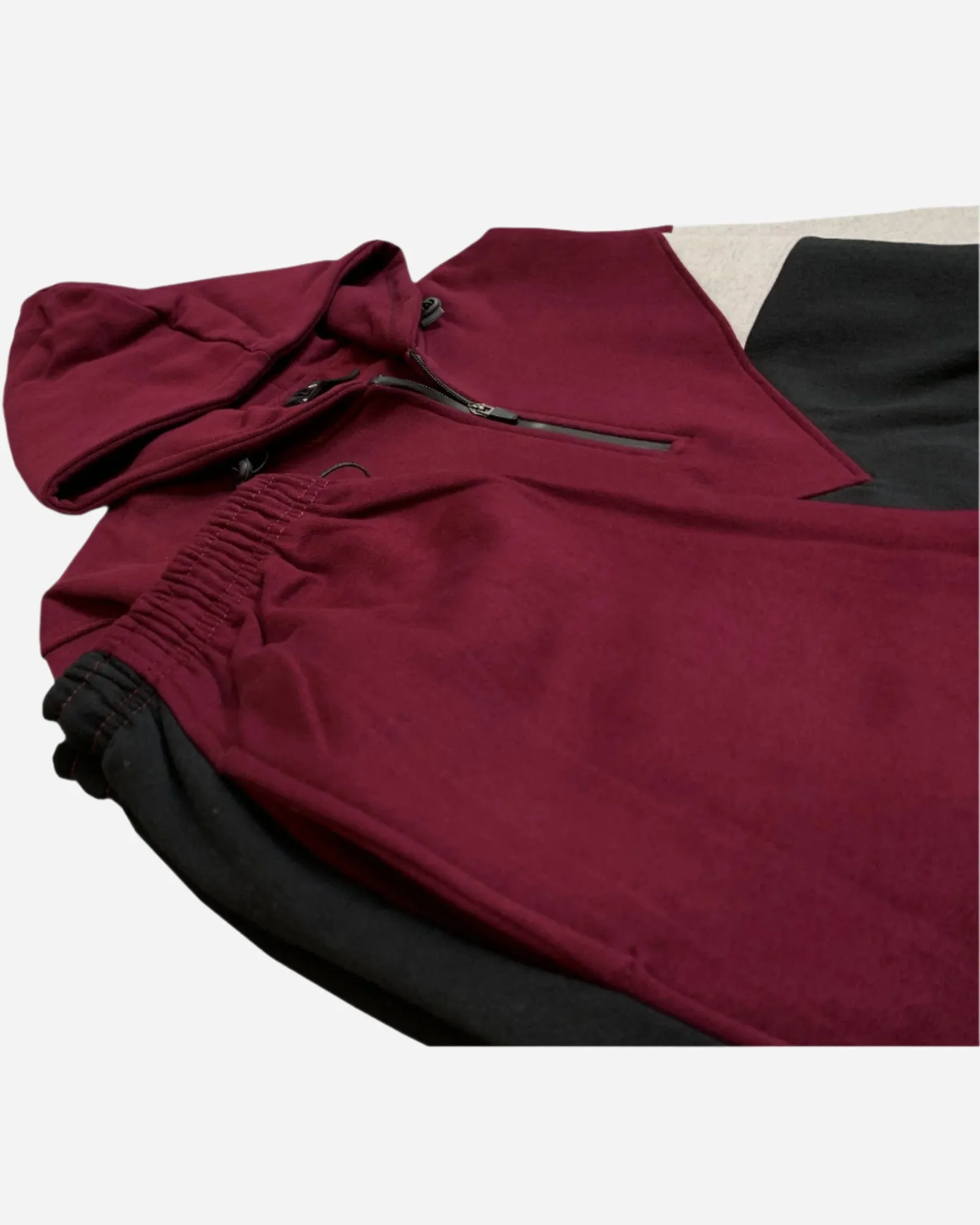 Men’s 2-Piece Quarter Zip Resilience Fleece Hoodie Sweatsuit