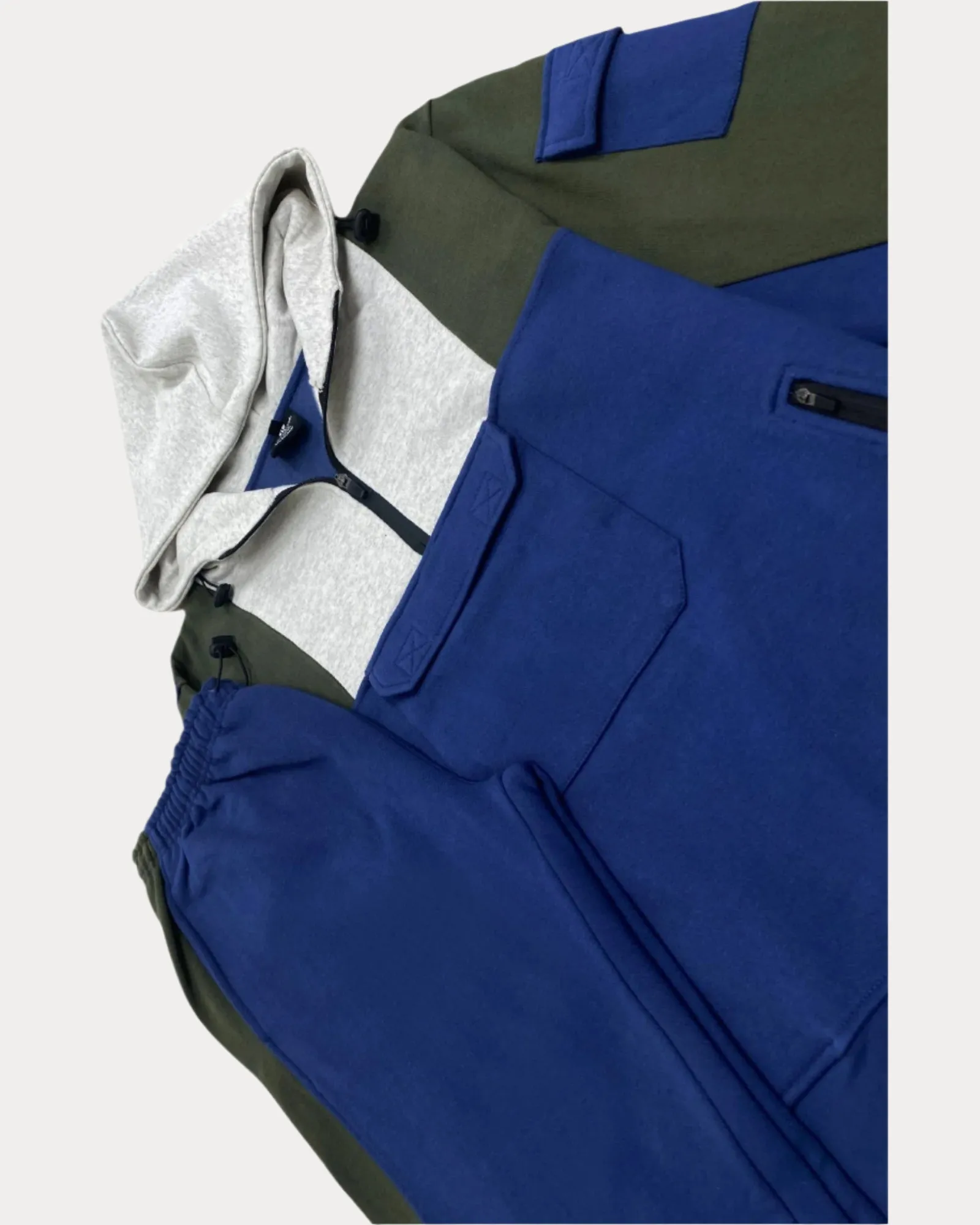 Men's 2-Piece Sweatsuit Quarter Zip Hoodie With Jogger sweatpants Heavy Fleece Outfit