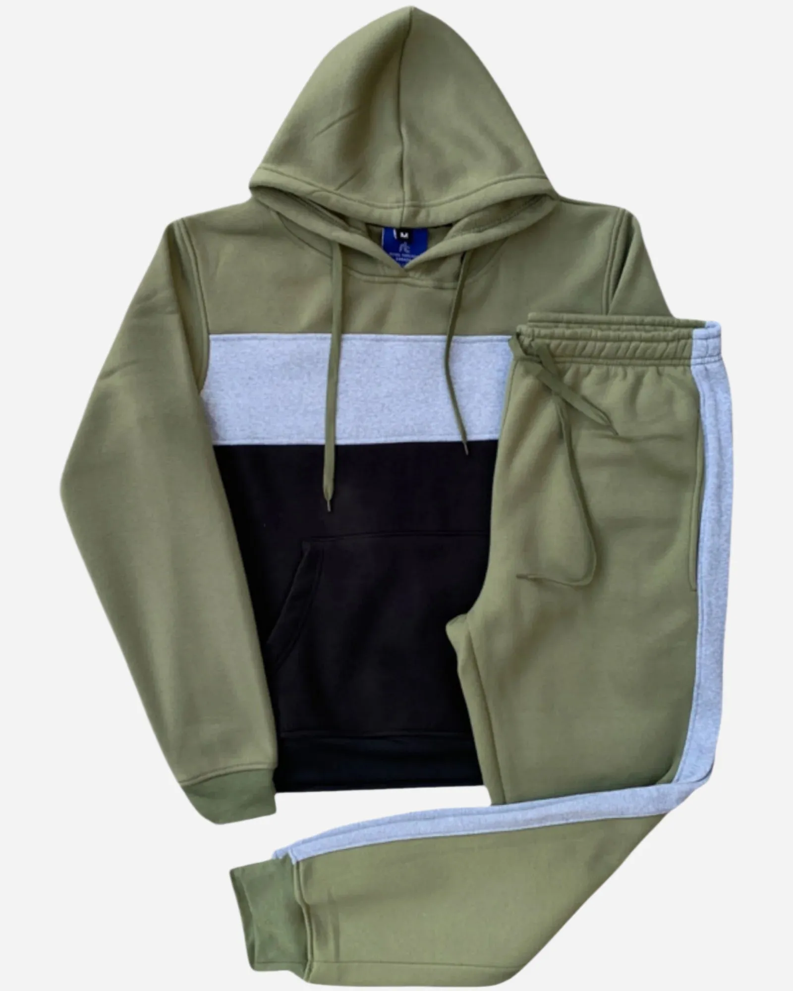 Men’s 2-piece Winter Fleece Sweatsuit Pullover Hoodie & Jogger Sweatpants