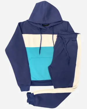 Men’s 2-piece Winter Fleece Sweatsuit Pullover Hoodie & Jogger Sweatpants