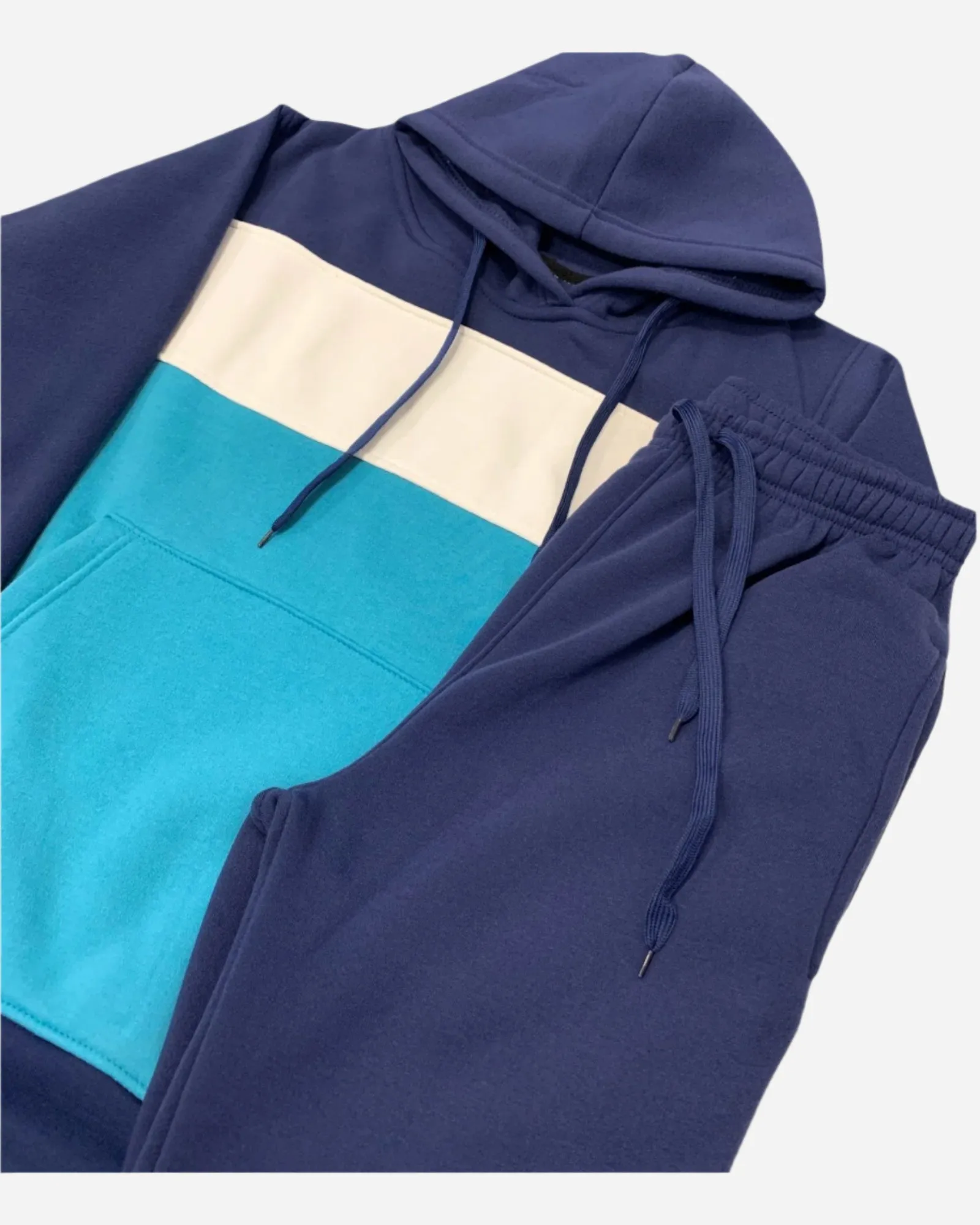 Men’s 2-piece Winter Fleece Sweatsuit Pullover Hoodie & Jogger Sweatpants