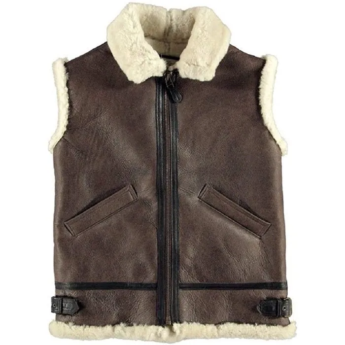 Men's B3 Shearling Sheepskin Leather Vest – Aviator Style
