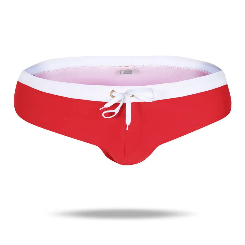Men's Beach Board Pouch Swimsuit Brief   with Zipper Pockets