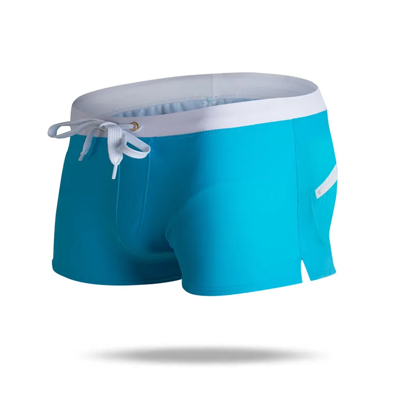 Men's Beach Board Shorts Swimwear   with Zipper Pockets
