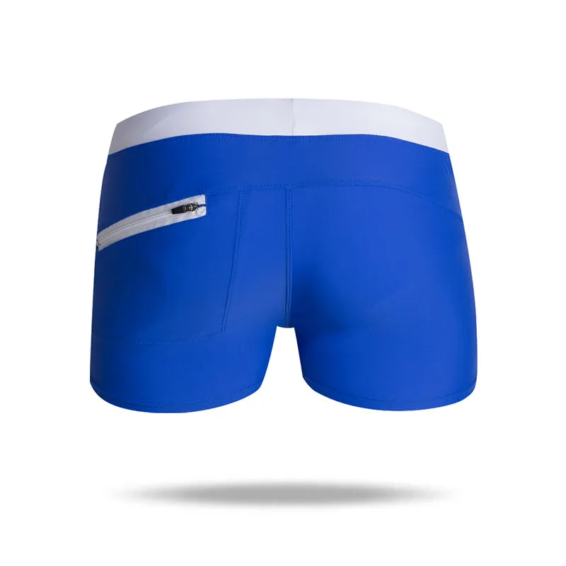 Men's Beach Board Shorts Swimwear   with Zipper Pockets
