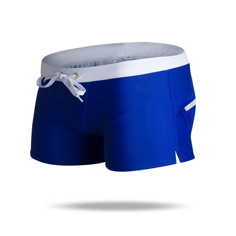Men's Beach Board Shorts Swimwear   with Zipper Pockets