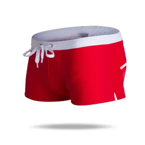 Men's Beach Board Shorts Swimwear   with Zipper Pockets
