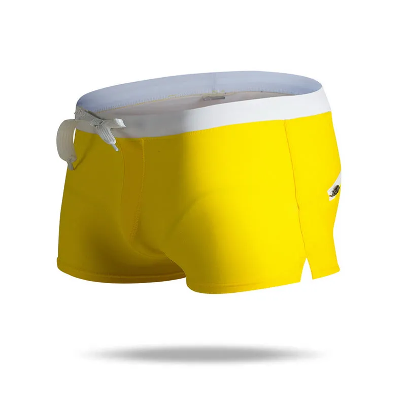 Men's Beach Board Shorts Swimwear   with Zipper Pockets