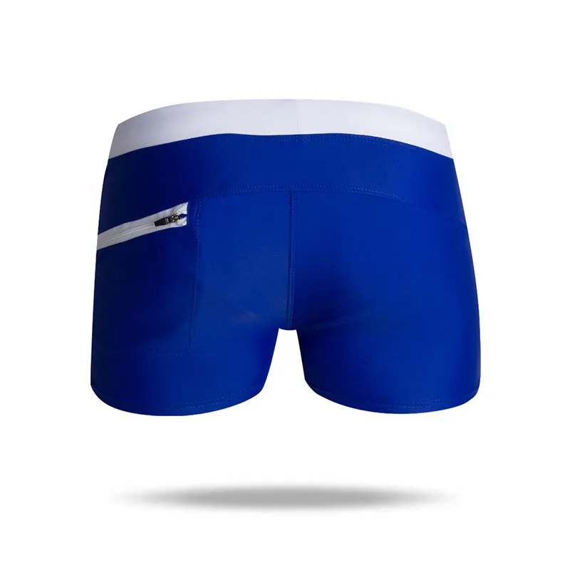 Men's Beach Board Shorts Swimwear   with Zipper Pockets