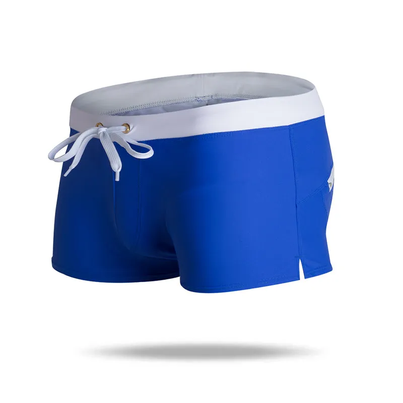 Men's Beach Board Shorts Swimwear   with Zipper Pockets