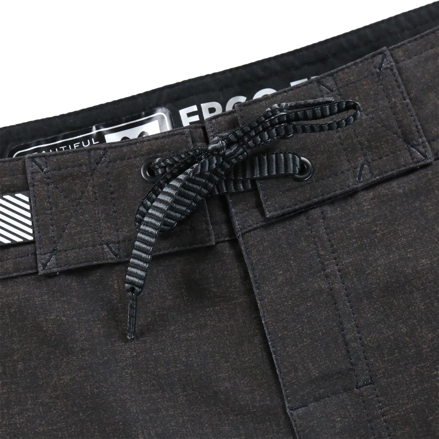 Men's Black & Blue Sunset Gradient Striped Board Shorts