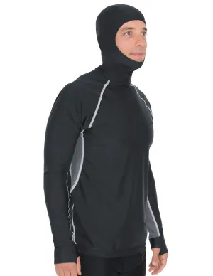 Men's Snorkel Hoodie Long Sleeve Rash Guard - Black / Gray