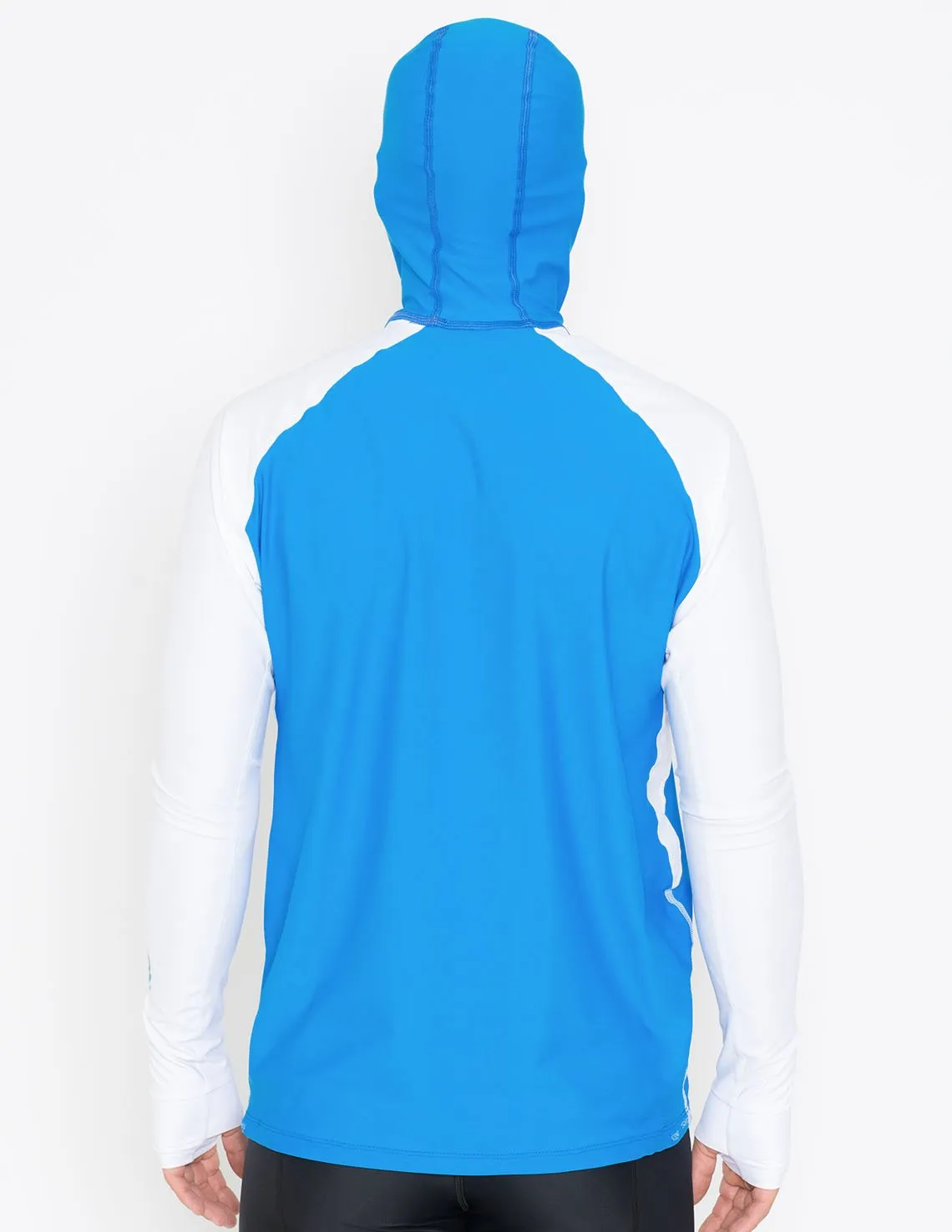 Men's Snorkel Hoodie Rash Guard - Caribbean Fish ID - White