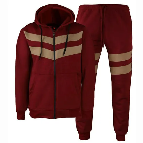 MEN'S TRIPLED FASHION WARM JOGGER FLEECE SWEATSUIT  W/DRAWSTRINGS  UPTO 5XL