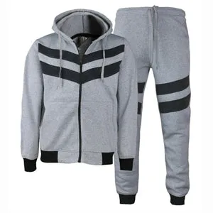 MEN'S TRIPLED FASHION WARM JOGGER FLEECE SWEATSUIT  W/DRAWSTRINGS  UPTO 5XL