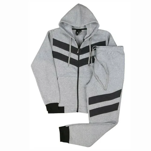 MEN'S TRIPLED FASHION WARM JOGGER FLEECE SWEATSUIT  W/DRAWSTRINGS  UPTO 5XL
