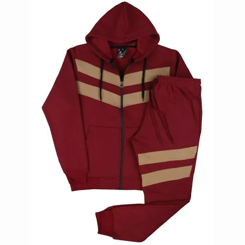 MEN'S TRIPLED FASHION WARM JOGGER FLEECE SWEATSUIT  W/DRAWSTRINGS  UPTO 5XL