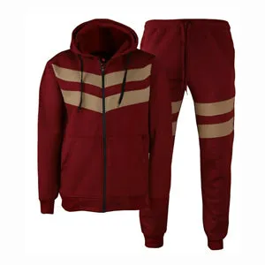 MEN'S TRIPLED FASHION WARM JOGGER FLEECE SWEATSUIT  W/DRAWSTRINGS  UPTO 5XL