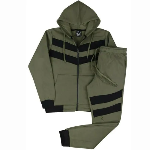 MEN'S TRIPLED FASHION WARM JOGGER FLEECE SWEATSUIT  W/DRAWSTRINGS  UPTO 5XL