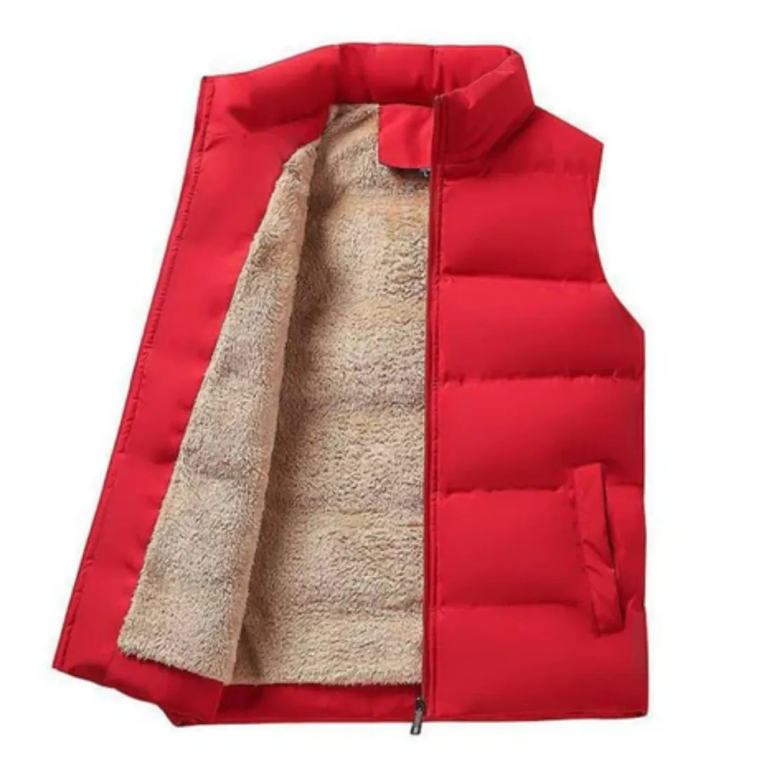 Men's Warm Zip Up Puffer Vest | Winter