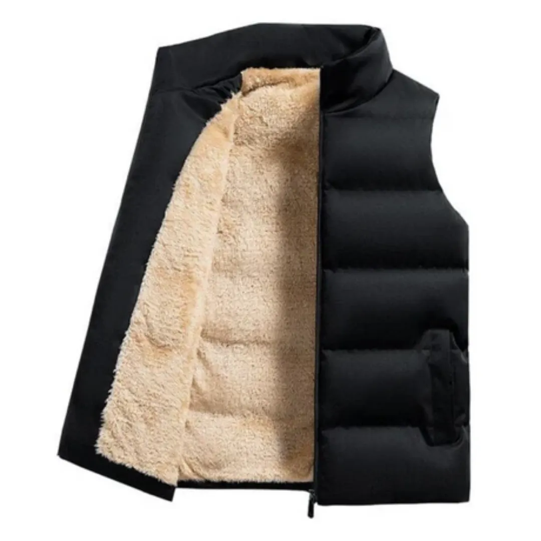 Men's Warm Zip Up Puffer Vest | Winter