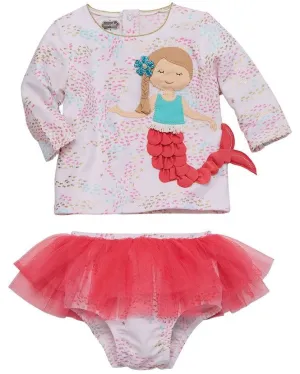 Mermaid Rash Guard 2pc Swimsuit