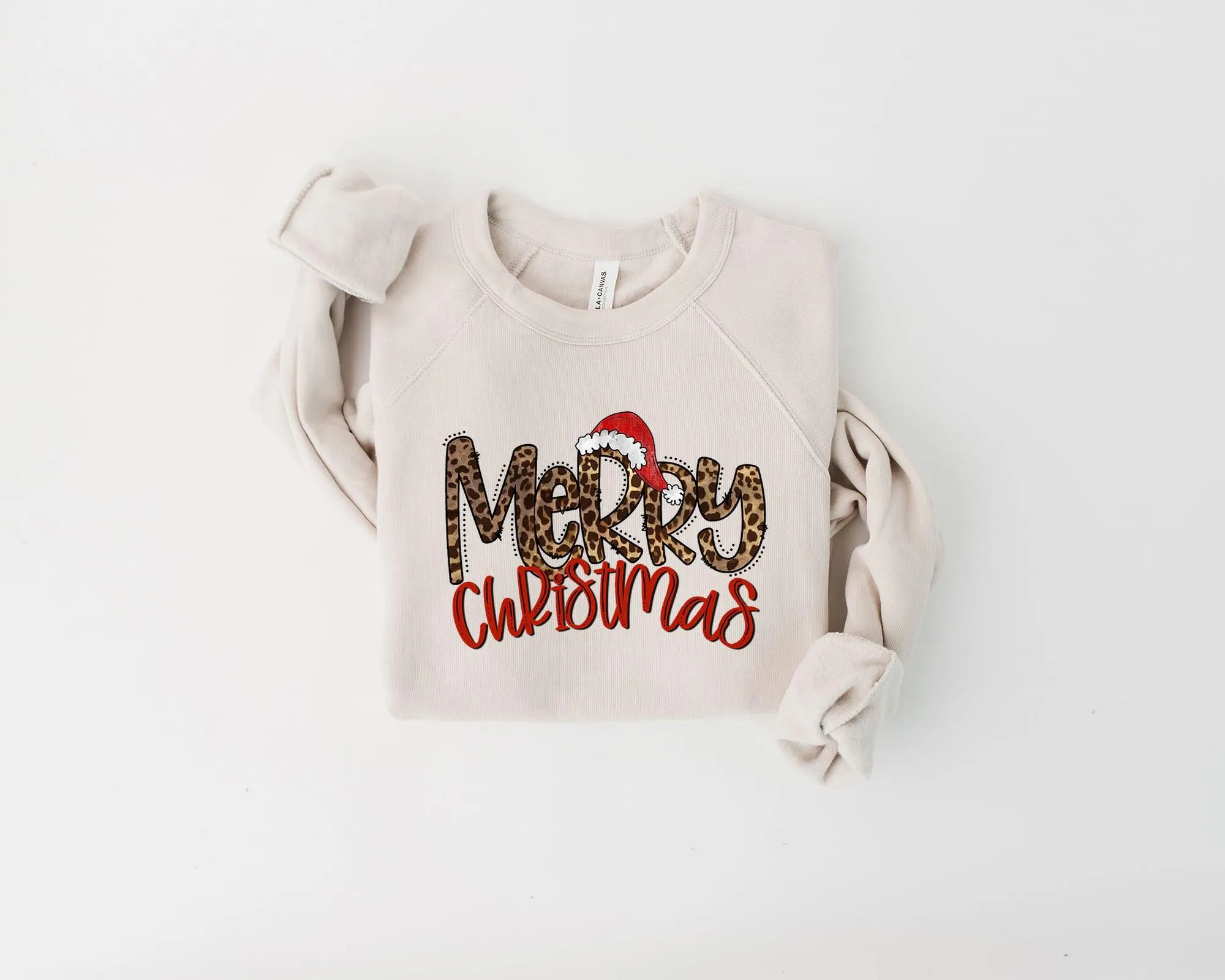Merry Christmas Leopard Print Sweatshirt
