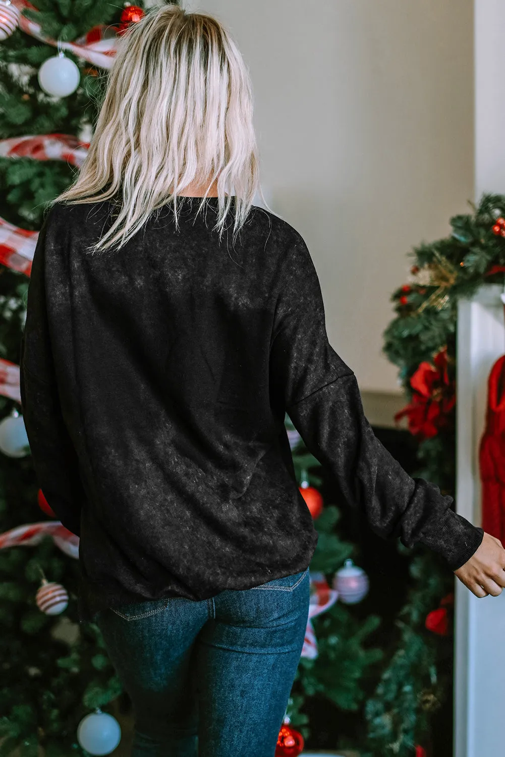 Merry Christmas Trees Graphic Sweatshirt