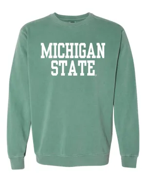 Michigan State University Spartans Comfort Colors Crewneck Sweatshirt