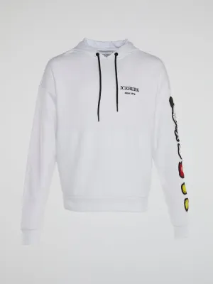 Mickey Mouse Sleeve Design Hooded Sweatshirt