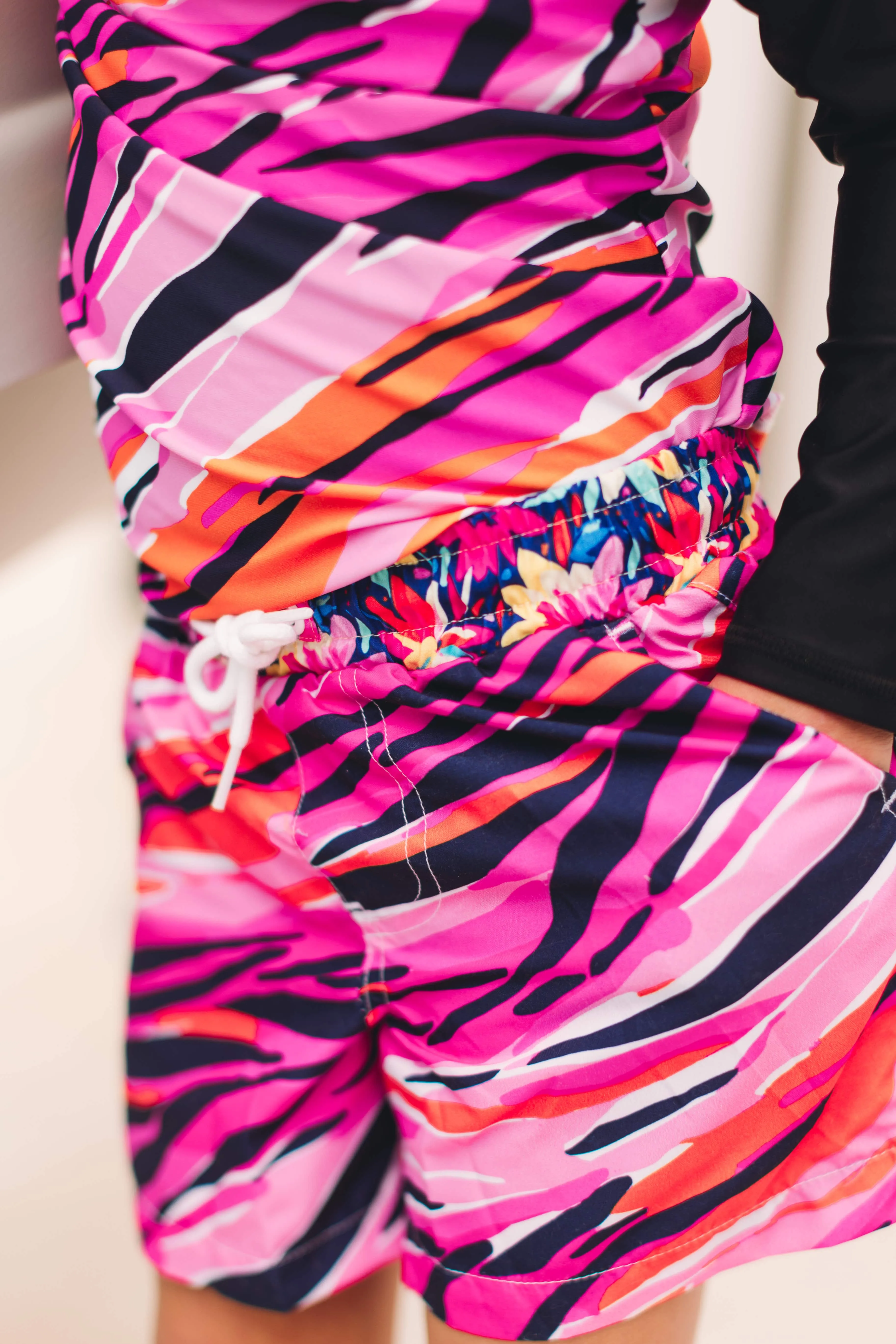 Mini Hank Board Shorts Final Sale - Floral Tang