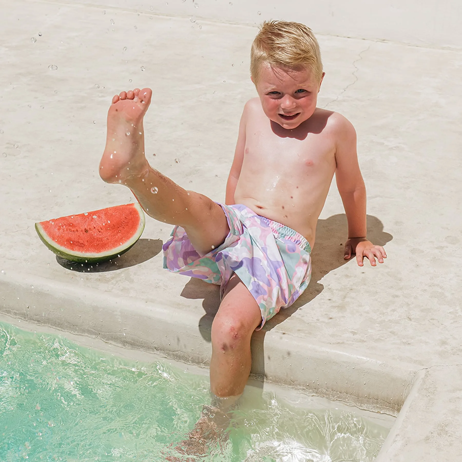 Mini Hank Board Shorts Final Sale - Pastel Camo