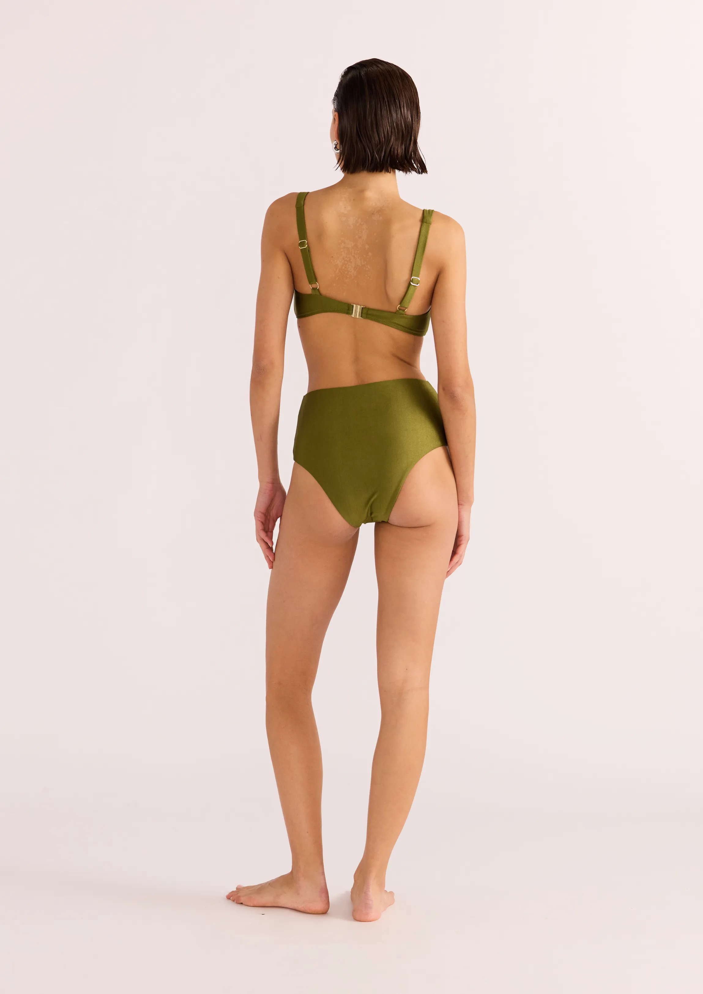 MINK PINK IRINA HIGH BIKINI PANT - KHAKI