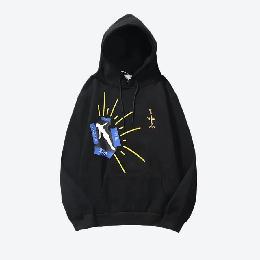 Modern Graphic Print Hooded Sweatshirts