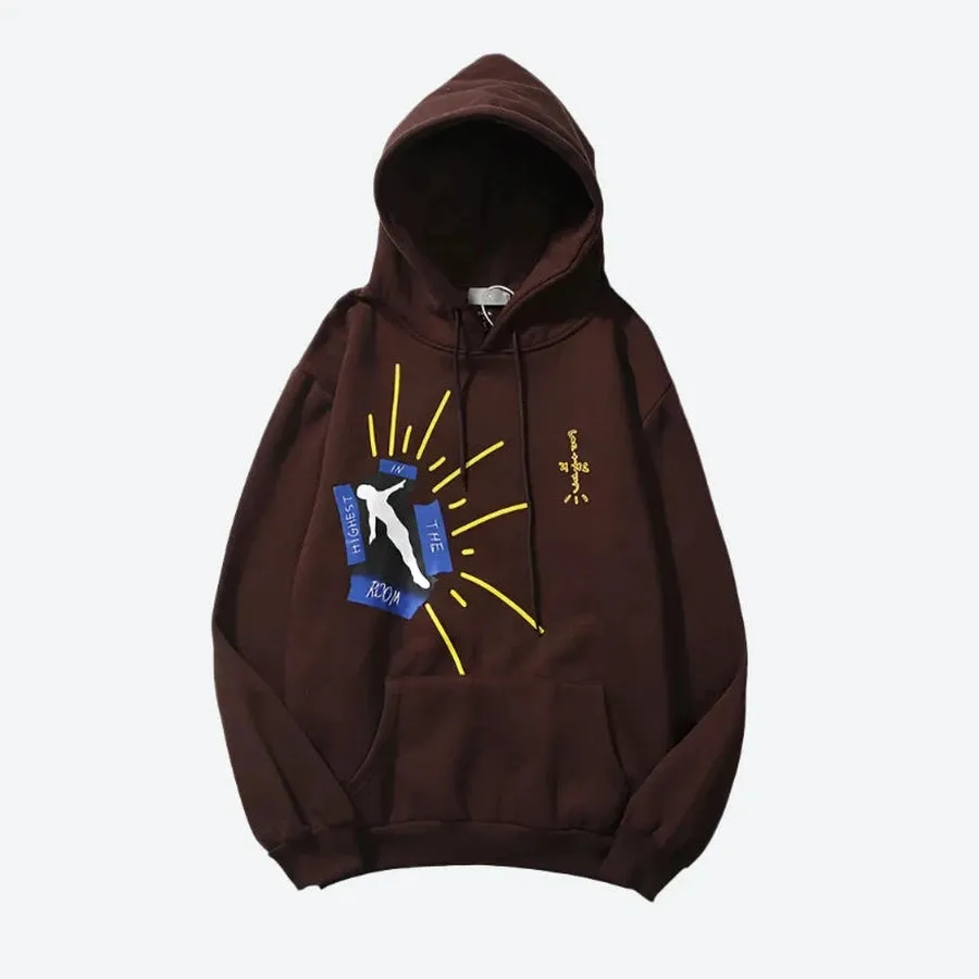 Modern Graphic Print Hooded Sweatshirts
