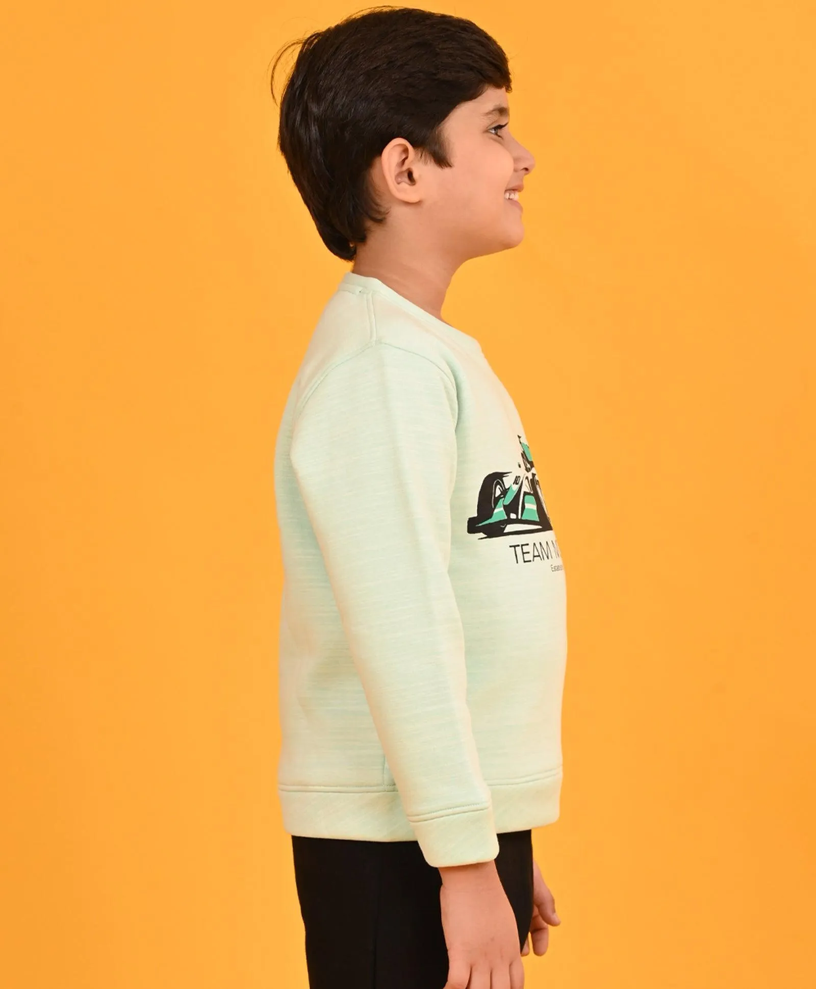 MONACO CAR FLEECE BOYS SWEATSHIRT - AQUA