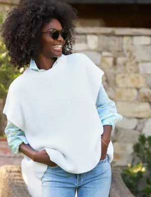 MONTECITO VEST White, Pure Italian Cotton